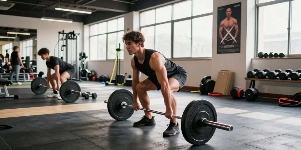 Athlet beim Training im Astera Shop für Fitnessprodukte