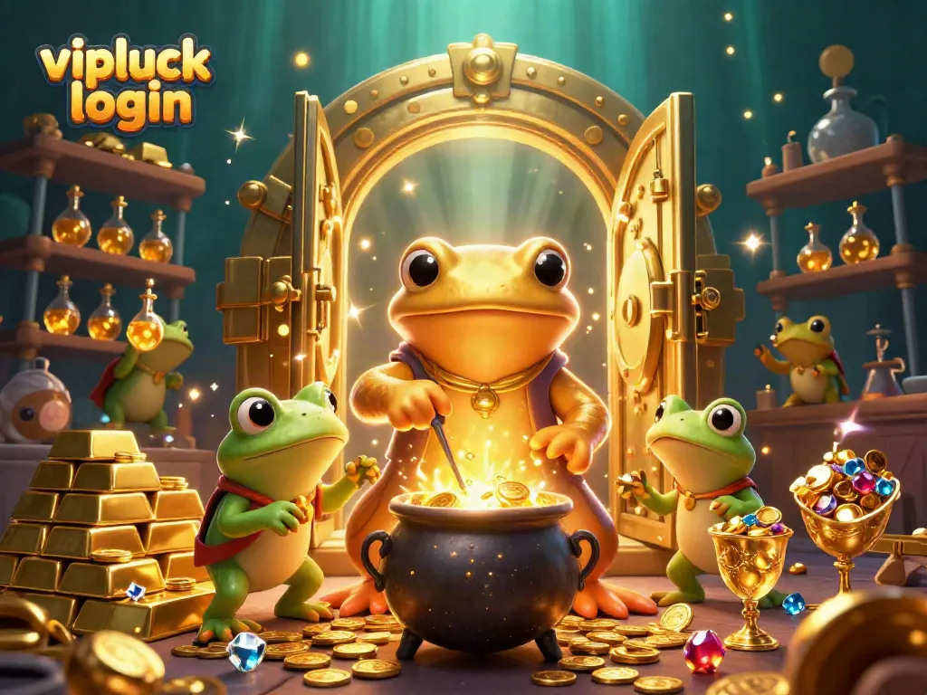 Engage with thrilling gameplay at vipluck login, revealing an enchanting casino scene filled with gold and gems.