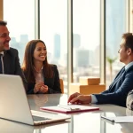 Headhunter Schweiz berät einen Klienten in einem professionellen Büro.