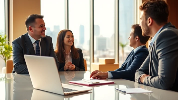 Headhunter Schweiz berät einen Klienten in einem professionellen Büro.