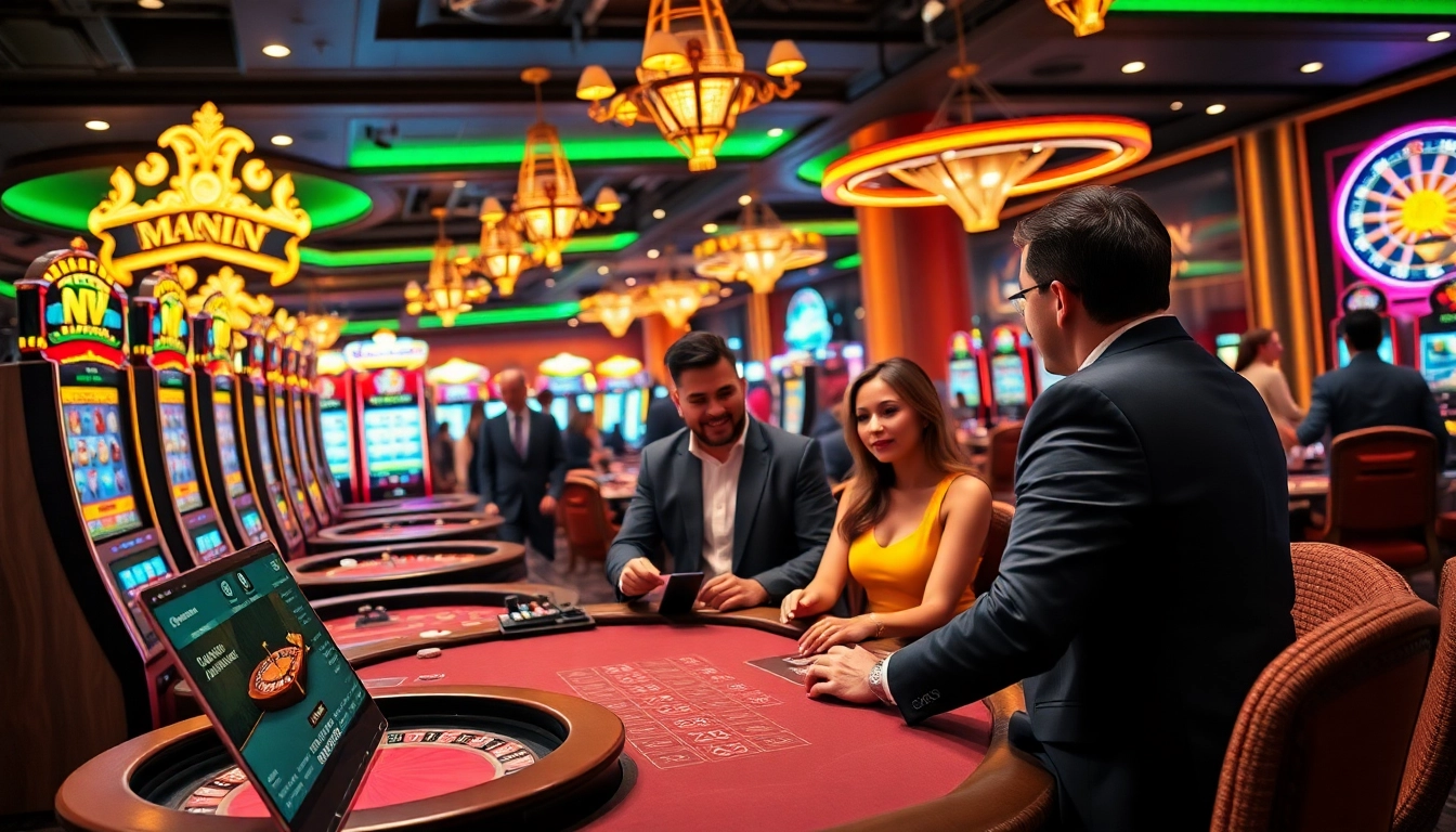 Navigating the gaming excitement at NV Casino with players at a vibrant poker table.