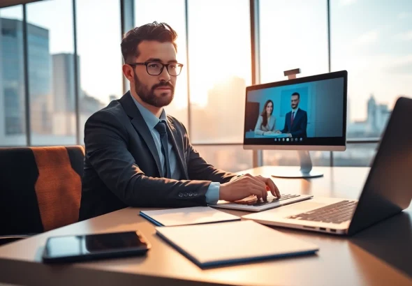 Headhunter Ingenieure im professionellen Umfeld, um mit Kunden zu kommunizieren