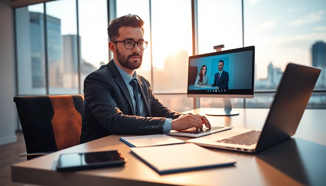 Headhunter Ingenieure im professionellen Umfeld, um mit Kunden zu kommunizieren