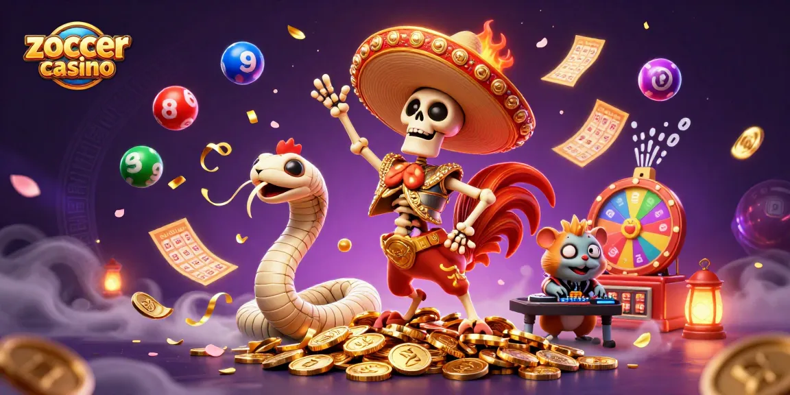 Zoccer casino brings excitement with a lively scene featuring vibrant characters and dynamic game elements.