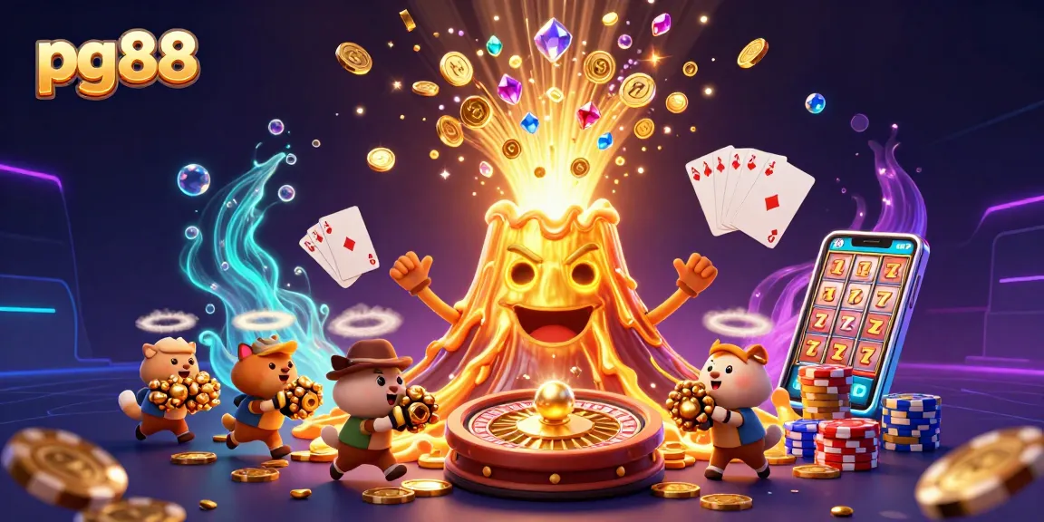 Experience thrilling slots action at pg88 with dazzling coins and treasures raining down.