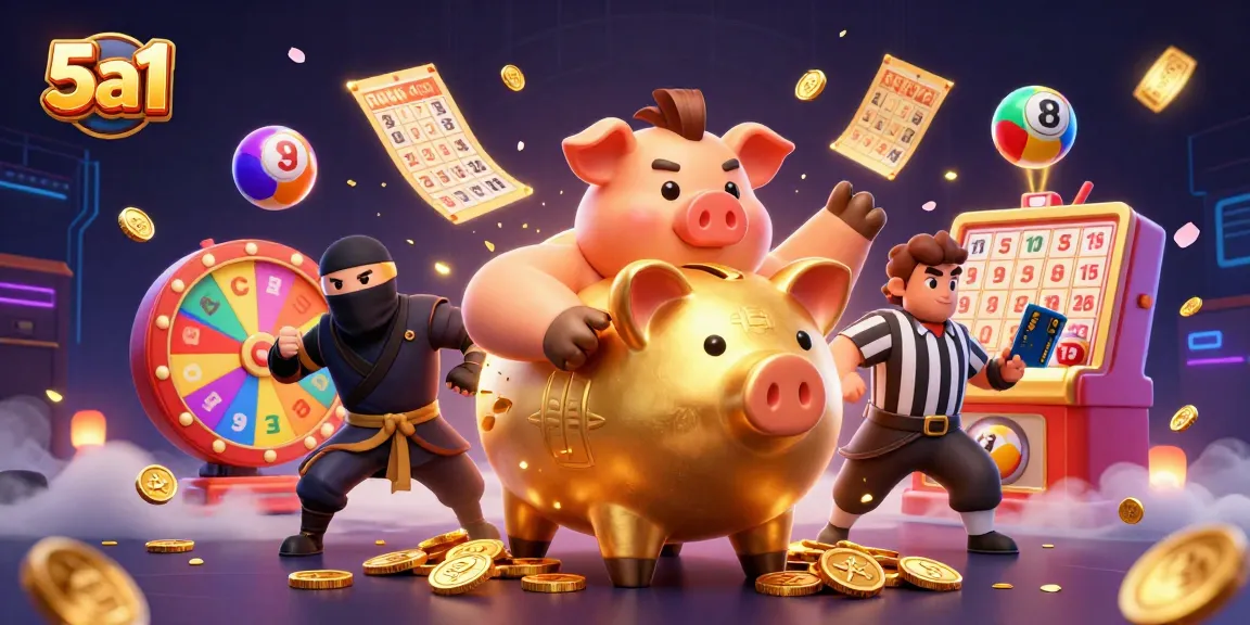 Engage with 5a1's vibrant casino action featuring dynamic characters and elements in a lively scene.